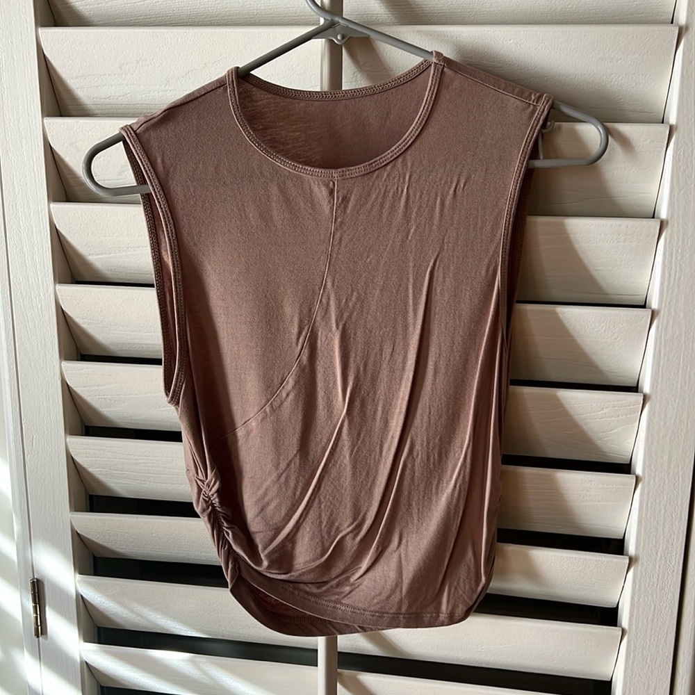 Crop top with cinched sides
